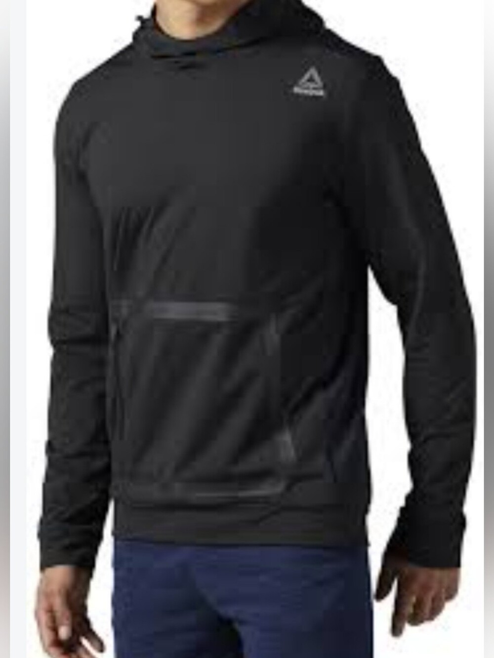Reebok Men’s Black Pullover Hoodie Sweatshirt